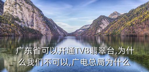  廣東省可以開通TVB翡翠臺,為什么我們不可以,廣電總局為什么