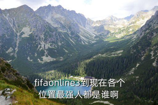  fifaonline3到現(xiàn)在各個(gè)位置最強(qiáng)人都是誰(shuí)啊