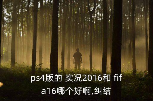 ps4版的 實(shí)況2016和 fifa16哪個(gè)好啊,糾結(jié)