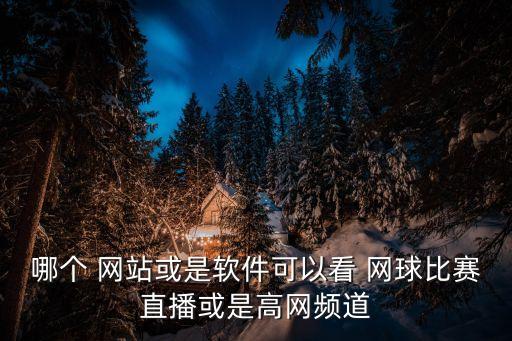 哪個 網(wǎng)站或是軟件可以看 網(wǎng)球比賽直播或是高網(wǎng)頻道