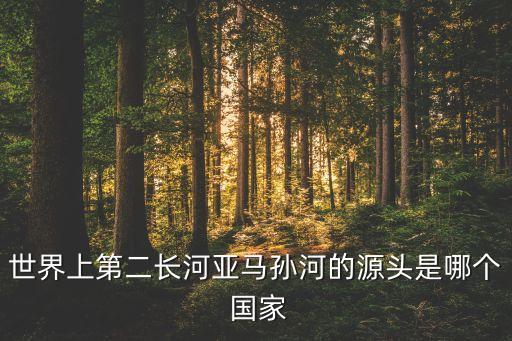 世界上第二長河亞馬孫河的源頭是哪個(gè) 國家