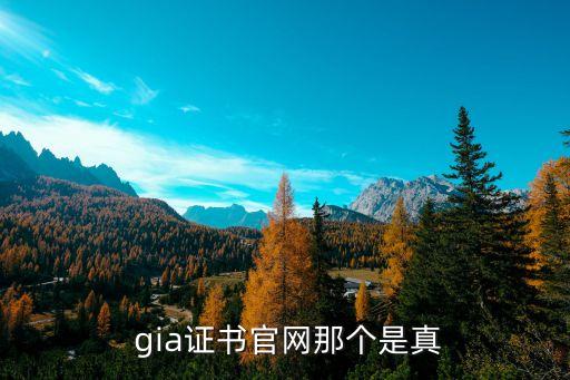  gia證書官網(wǎng)那個是真