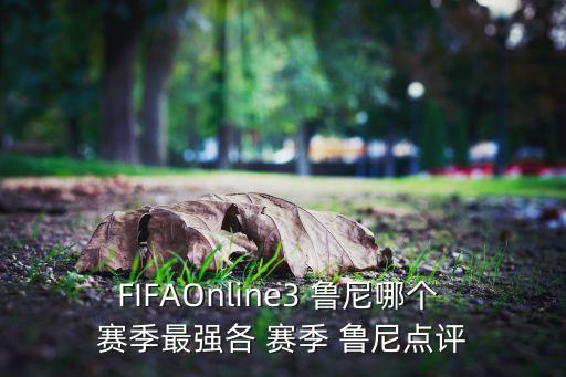 FIFAOnline3 魯尼哪個(gè) 賽季最強(qiáng)各 賽季 魯尼點(diǎn)評(píng)