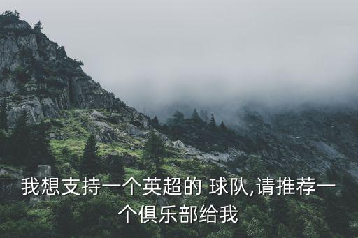 我想支持一個英超的 球隊,請推薦一個俱樂部給我