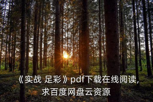 《實戰(zhàn) 足彩》pdf下載在線閱讀,求百度網(wǎng)盤云資源