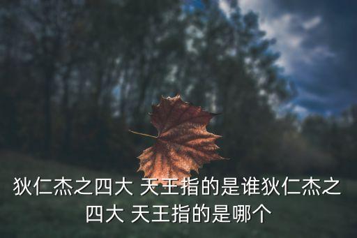 狄仁杰之四大 天王指的是誰狄仁杰之四大 天王指的是哪個