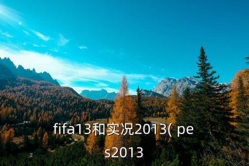 fifa13和實況2013( pes2013