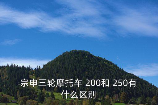 宗申三輪摩托車 200和 250有什么區(qū)別