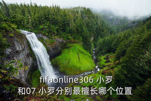  fifaonline306 小羅和07 小羅分別最擅長(zhǎng)哪個(gè)位置