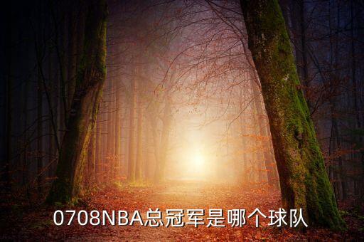 0708NBA總冠軍是哪個球隊