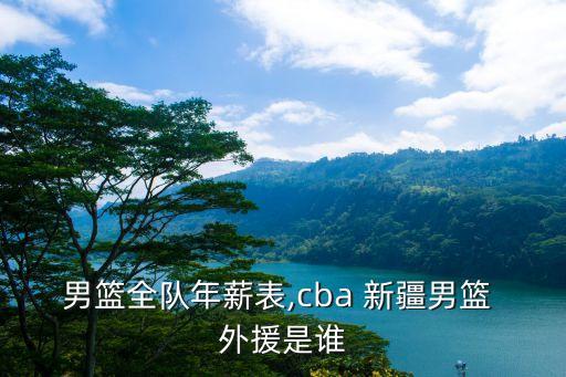 男籃全隊(duì)年薪表,cba 新疆男籃 外援是誰