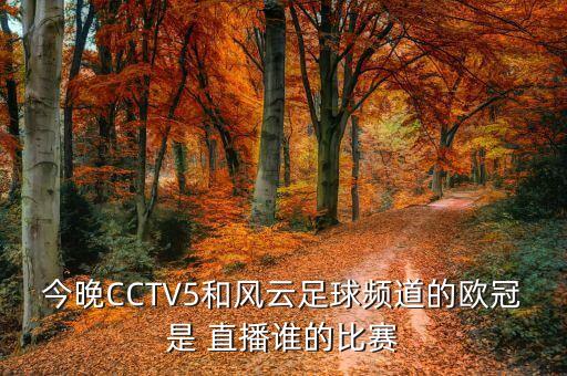 今晚CCTV5和風云足球頻道的歐冠是 直播誰的比賽