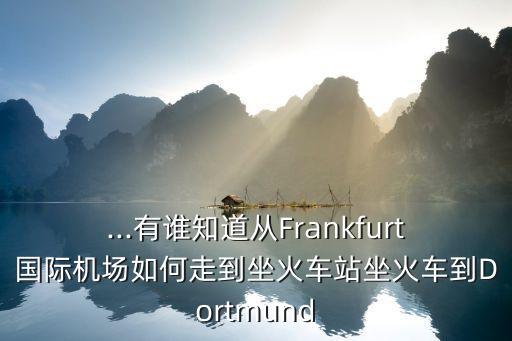 ...有誰(shuí)知道從Frankfurt國(guó)際機(jī)場(chǎng)如何走到坐火車(chē)站坐火車(chē)到Dortmund