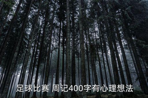  足球比賽 周記400字有心理想法