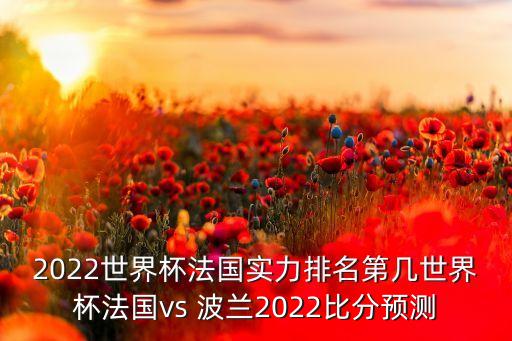 2022世界杯法國(guó)實(shí)力排名第幾世界杯法國(guó)vs 波蘭2022比分預(yù)測(cè)