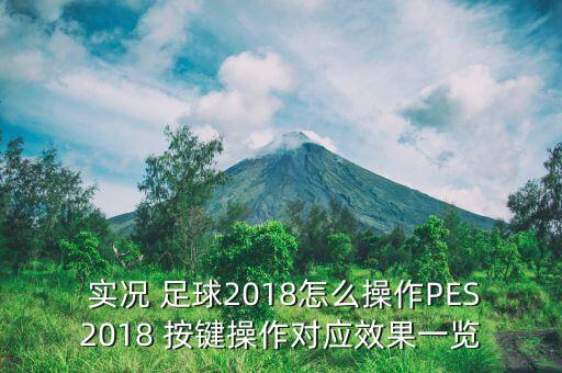  實況 足球2018怎么操作PES2018 按鍵操作對應(yīng)效果一覽