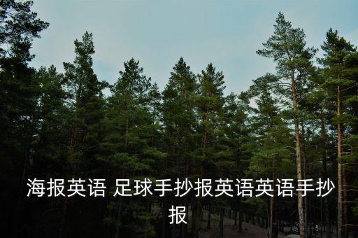  海報英語 足球手抄報英語英語手抄報