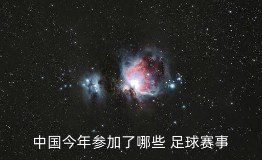 中國今年參加了哪些 足球賽事