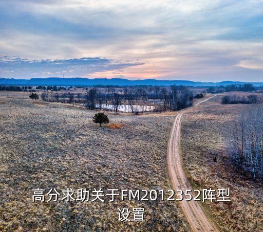 高分求助關(guān)于FM2012352陣型設(shè)置