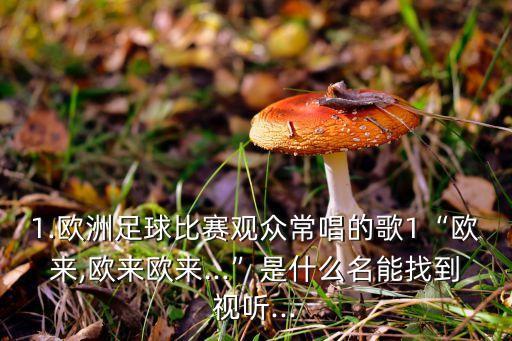 1.歐洲足球比賽觀眾常唱的歌1“歐來,歐來歐來...”是什么名能找到視聽...