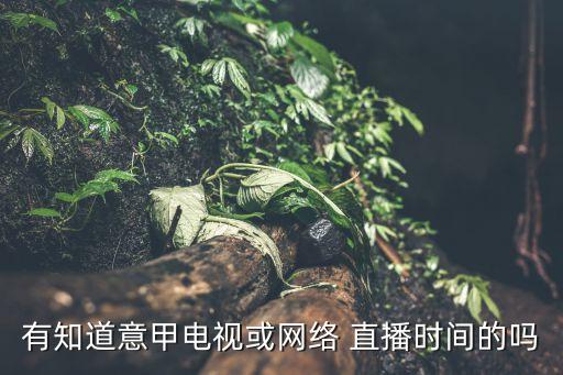 有知道意甲電視或網(wǎng)絡(luò) 直播時(shí)間的嗎