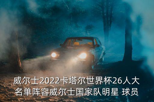 威爾士2022卡塔爾世界杯26人大名單陣容威爾士國家隊(duì)明星 球員