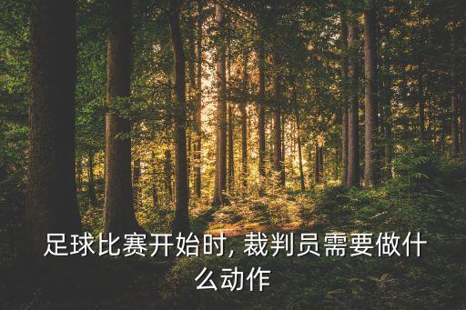  足球比賽開始時, 裁判員需要做什么動作