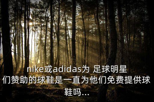 nike或adidas為 足球明星們贊助的球鞋是一直為他們免費提供球鞋嗎...