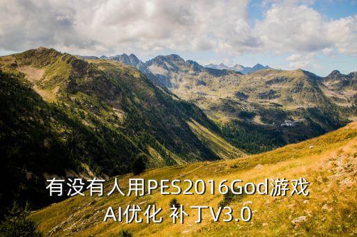 有沒有人用PES2016God游戲AI優(yōu)化 補(bǔ)丁V3.0