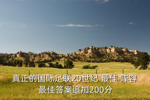 真正的國(guó)際足聯(lián)20世紀(jì) 最佳 陣容 最佳答案追加200分