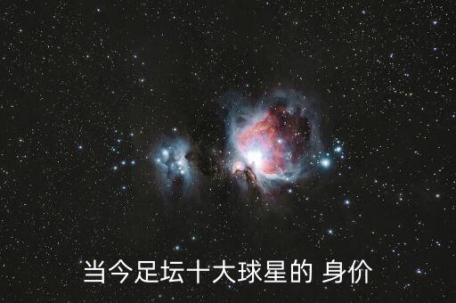 當今足壇十大球星的 身價