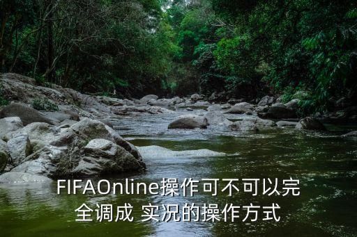 FIFAOnline操作可不可以完全調(diào)成 實況的操作方式