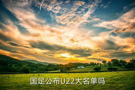 國足公布U22大名單嗎