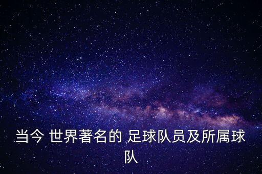 足球世界明星陣容