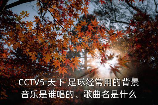 CCTV5 天下 足球經(jīng)常用的背景音樂是誰唱的、歌曲名是什么