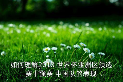 如何理解2018 世界杯亞洲區(qū)預選賽十強賽 中國隊的表現(xiàn)