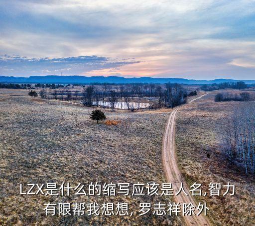 LZX是什么的縮寫(xiě)應(yīng)該是人名,智力有限幫我想想, 羅志祥除外