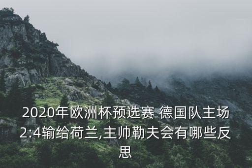 2020年歐洲杯預選賽 德國隊主場2:4輸給荷蘭,主帥勒夫會有哪些反思