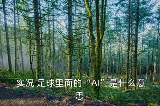  實況 足球里面的“AI”是什么意思