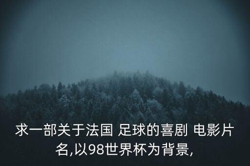 求一部關(guān)于法國 足球的喜劇 電影片名,以98世界杯為背景,