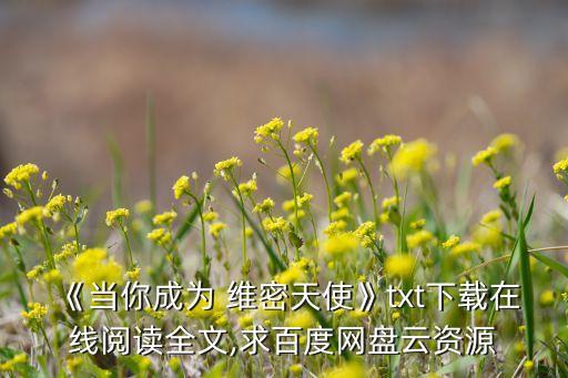 《當(dāng)你成為 維密天使》txt下載在線閱讀全文,求百度網(wǎng)盤(pán)云資源